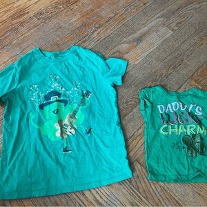 Kid’s Size 8 And 18-24 Months Green St Patricks Day Shirt Lot of 2